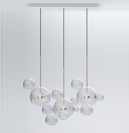 Soap Bubble Mickey Chandelier LED Living Room Bedroom Dining Room Glass CJ