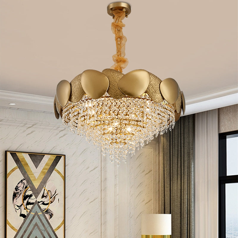 Stainless Steel Living Room Ceiling Crystal Chandelier CJ