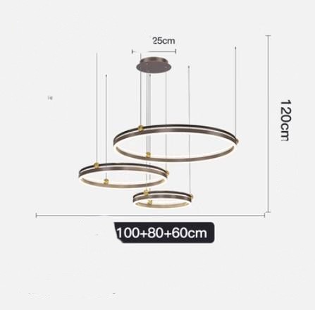 Chandelier Living Room Brushed Aluminum Bedroom Study CJ