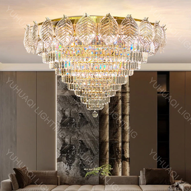 Light Luxury Crystal Ceiling Lamp YUHUAQI LIGHTING