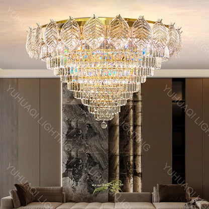 Light Luxury Crystal Ceiling Lamp YUHUAQI LIGHTING