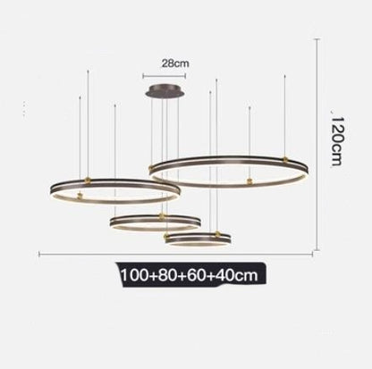 Chandelier Living Room Brushed Aluminum Bedroom Study CJ