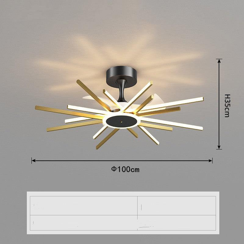 Nordic Light Luxury Living Room Fan Lamp Simple New Style NatalizHomeShop