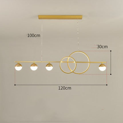Rectangular Table Lamp Creative New Dining Room Bar Simple Modern Chandelier CJ