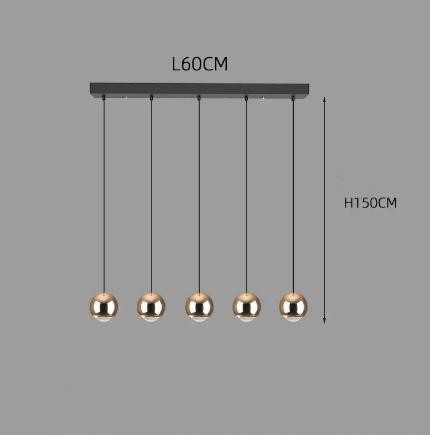 Restaurant Cafe Bar Living Room Ball Long Line Chandelier CJ