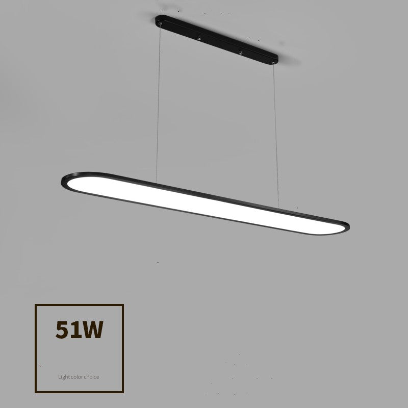 Modern Simple Creative Strip Bar Led Office Lighting Restaurant Chandelier CJ