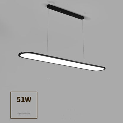 Modern Simple Creative Strip Bar Led Office Lighting Restaurant Chandelier CJ