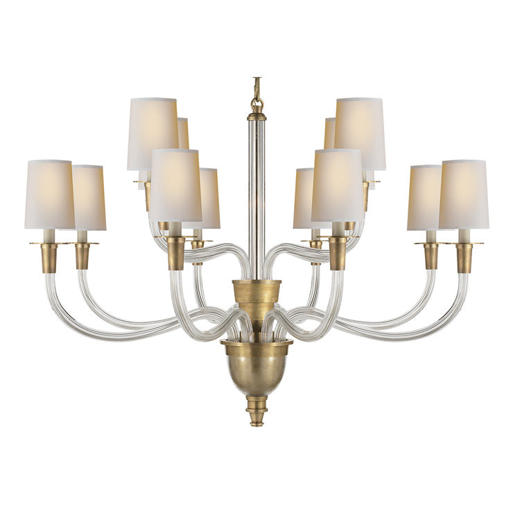 All Copper American Simple Chandelier Simple Bedroom Post-modern CJ