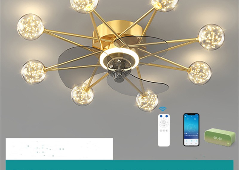 Nordic Ceiling Fan Lights Living Room Dining Room Full Of Stars NatalizHomeShop