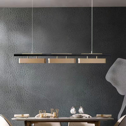 Rectangular Modern Metal Minimalist Pendant Light CJ