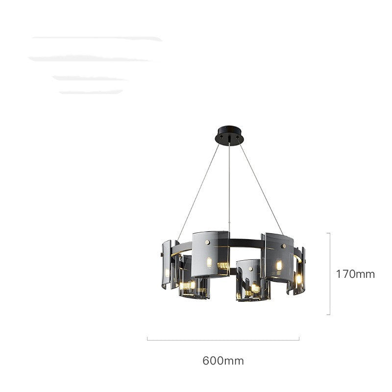 Modern Simple Glass Living Room Chandelier Bedroom Study Personality CJ
