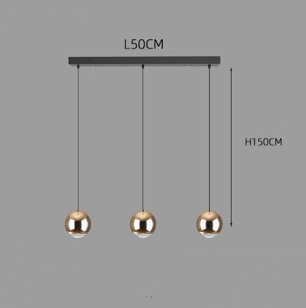 Restaurant Cafe Bar Living Room Ball Long Line Chandelier CJ
