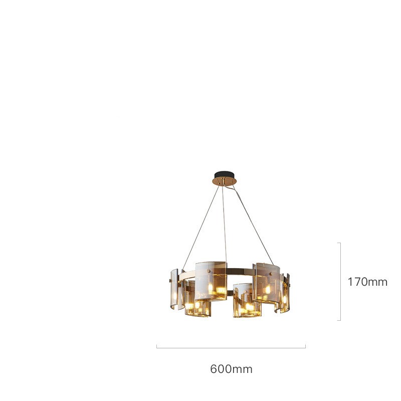 Modern Simple Glass Living Room Chandelier Bedroom Study Personality CJ