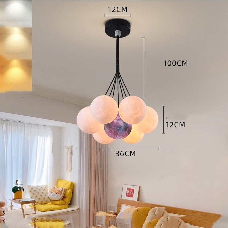 Bedroom Chandelier Nordic Lamps Creative Moon Bubble Lights CJ