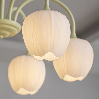 Modern Minimalist Cream Style Lamp In The Living Room Tulip Chandelier CJ