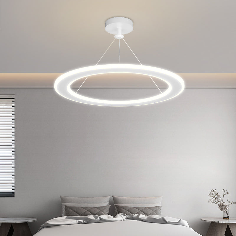 Simple Modern Circular Bedroom Study Chandelier CJ