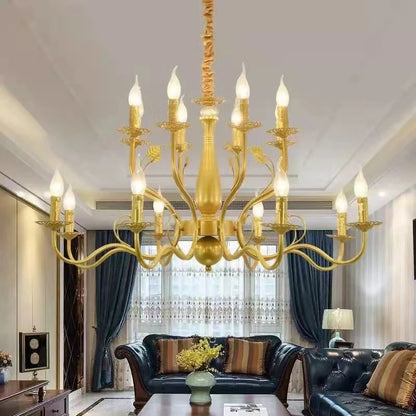 Living Room Bedroom Aisle Wrought Iron Candle Crystal Chandelier CJ