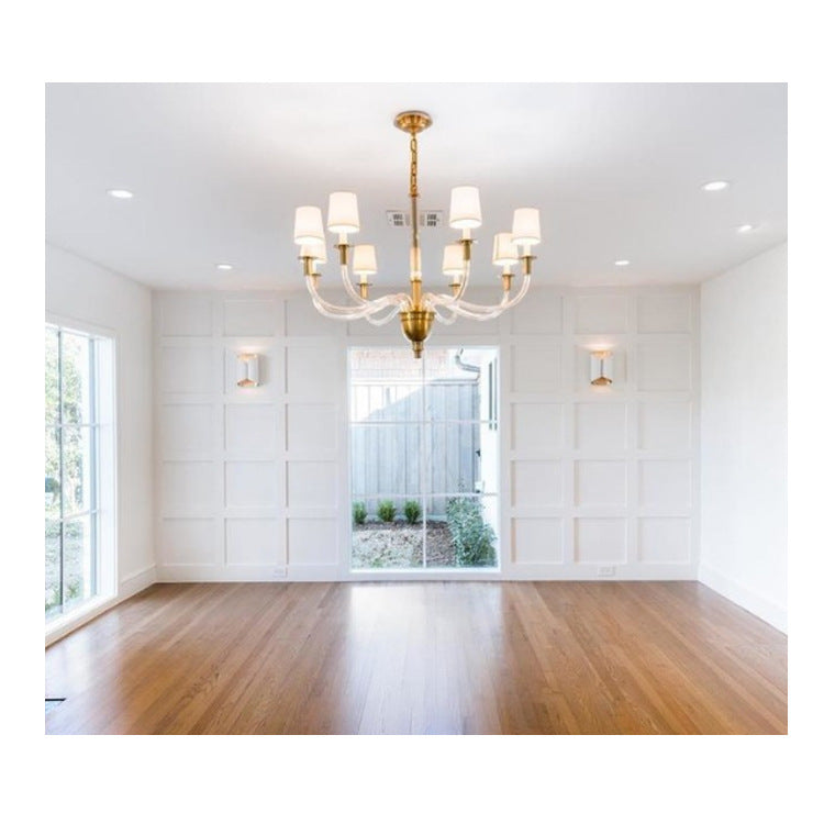 All Copper American Simple Chandelier Simple Bedroom Post-modern CJ