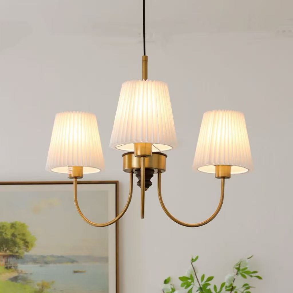 American Modern Pleated Room Bedroom Chandelier CJ