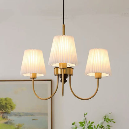 American Modern Pleated Room Bedroom Chandelier CJ