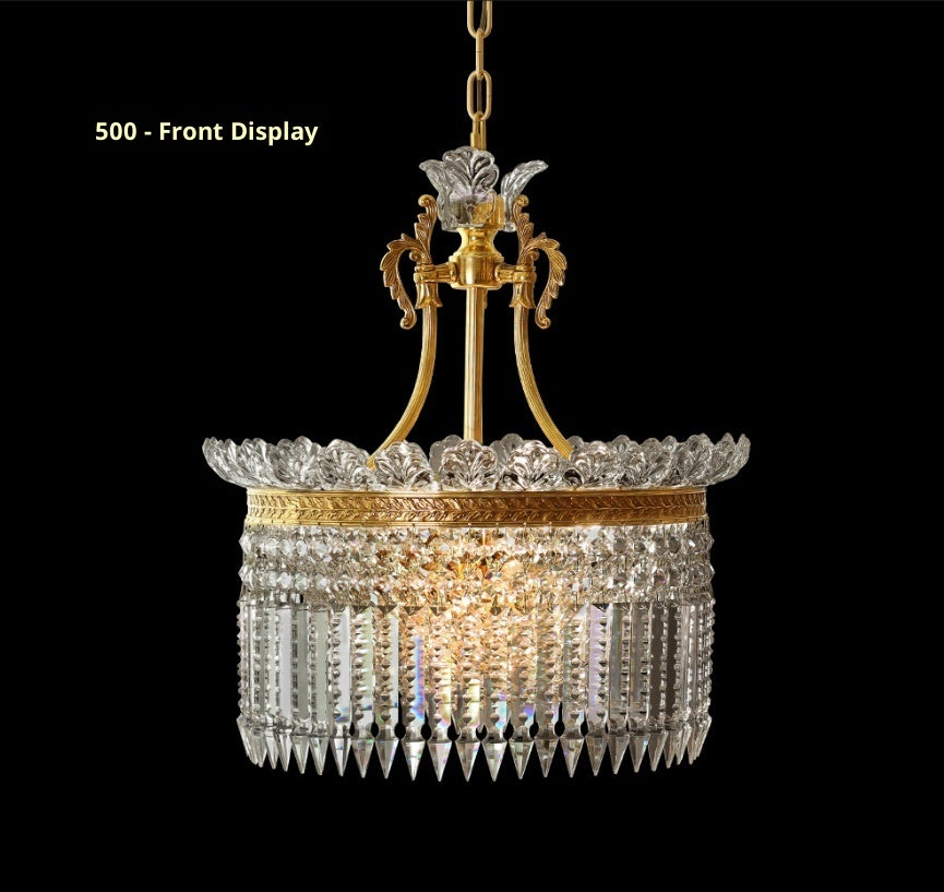 Dining Room Entrance Corridor Bedroom Copper Crystal Chandelier CJ