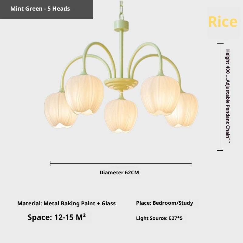 Modern Minimalist Cream Style Lamp In The Living Room Tulip Chandelier CJ