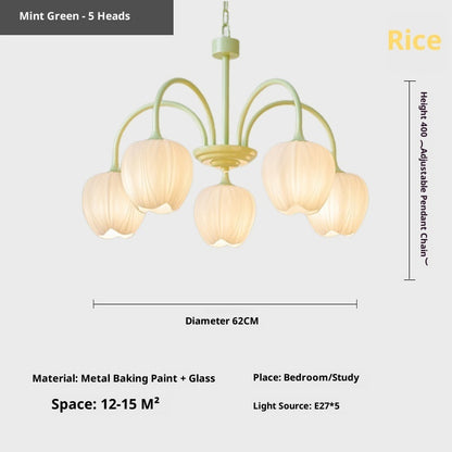 Modern Minimalist Cream Style Lamp In The Living Room Tulip Chandelier CJ