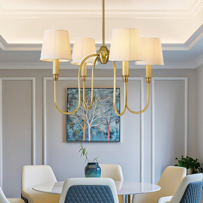 Copper Bedroom Chandelier Simple Living Room Dining Room Chandelier CJ