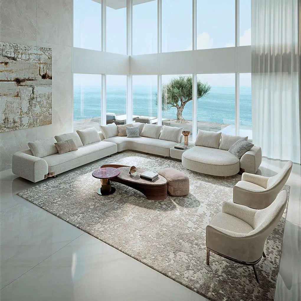 Modern Luxury L Shape Sectional Sofa Set Furniture Couch Living Room Sofa Set Furniture Living Room Fabric Sectional Sofa Arado