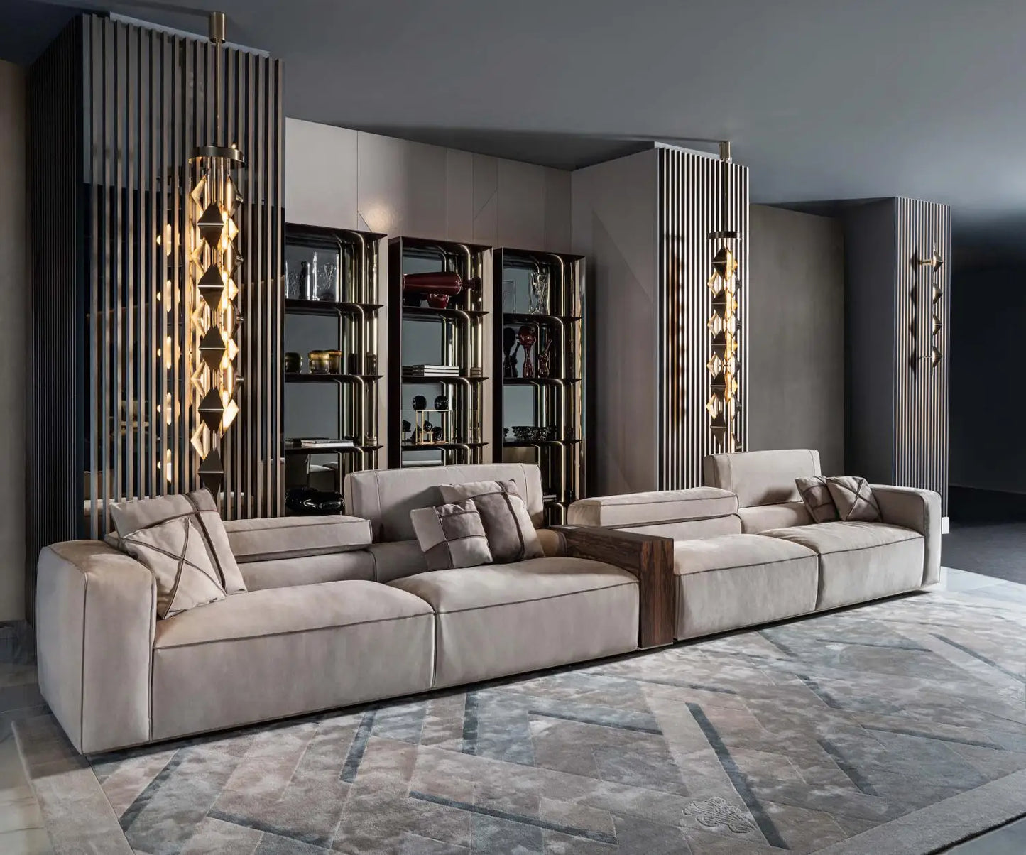 High End Italian Luxury Couch Living Room Sofa Set Modern Modular L Shaped Sofa Nubuck Fabric Sectional Sofa Furniture for Home Arado