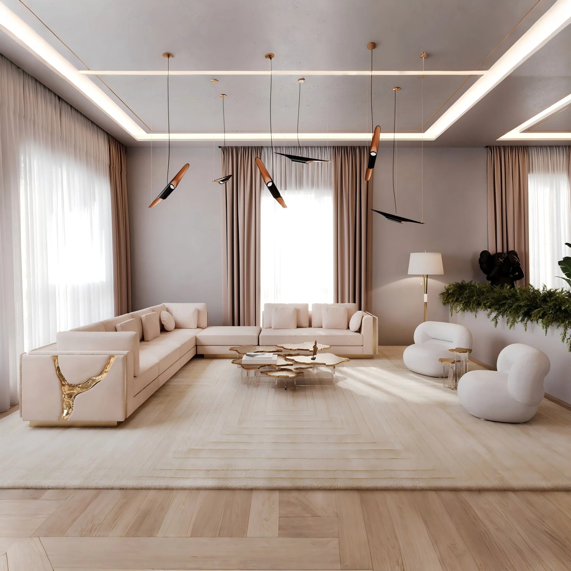 Italian Luxury Furniture Living Room Sofa Set Furniture Living Room L Shape Sectional Sofa Luxury Nubuck Fabric Brass Sofa Arado
