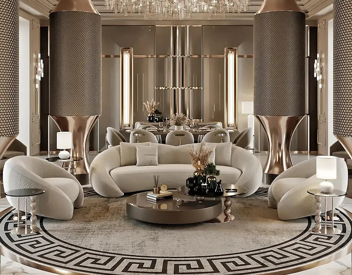 High End Modern Luxury Furniture Living Room Couches Luxury Curved Living Room Sofa Set Living Room Velvet Fabric Sofa Arado