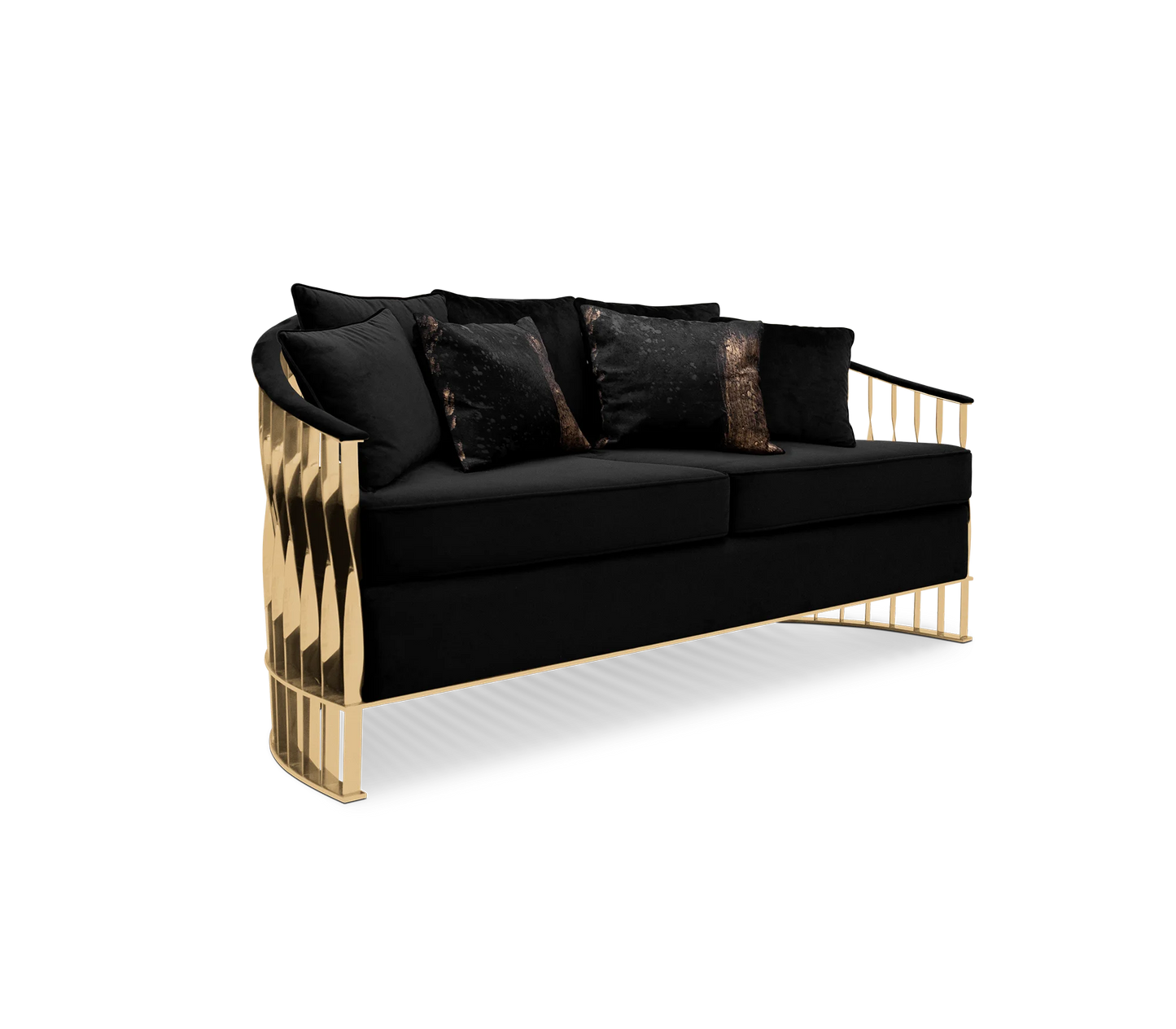 Italian Design Luxury 2 Seat Lounge ArmChair Modern Living Room Furniture Set Stainless Steel Frame Velvet Fabric Sofa Chair Arado