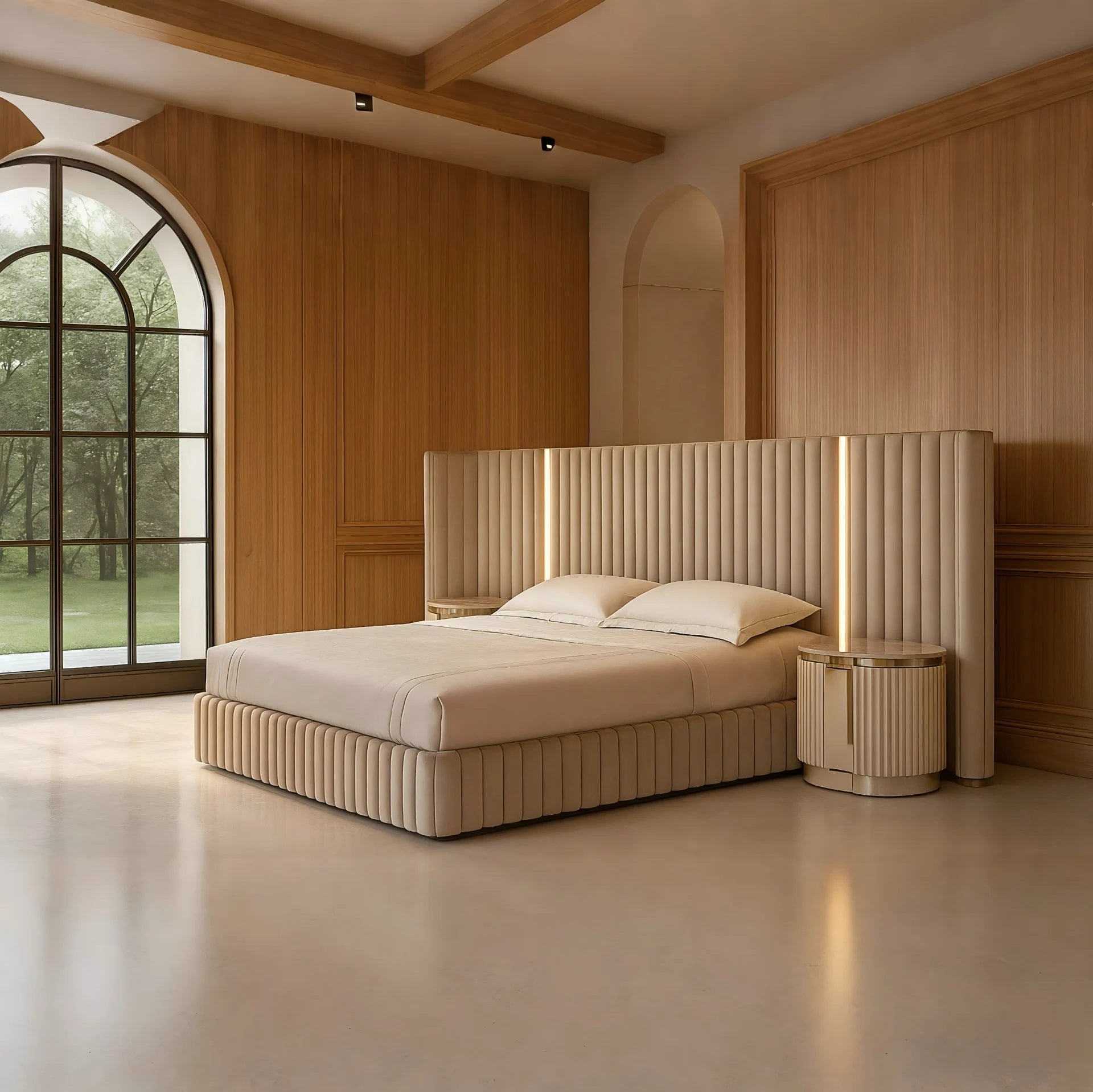 Italian Design Furniture Set Luxury Bedroom Set Furniture king Size Bed Frame Modern Nubuck Fabric Luxury Bed Set With Headboard Arado