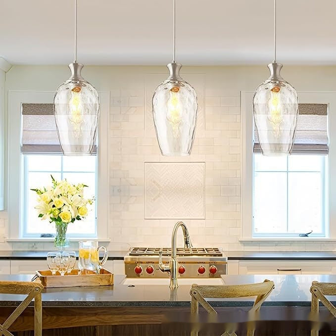 Glass Corridor Kitchen Kitchen Island Restaurant Small Pendant Lamp CJ