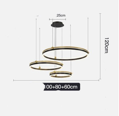 Chandelier Living Room Brushed Aluminum Bedroom Study CJ