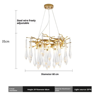 Modern Light Luxury Living Room Chandelier CJ