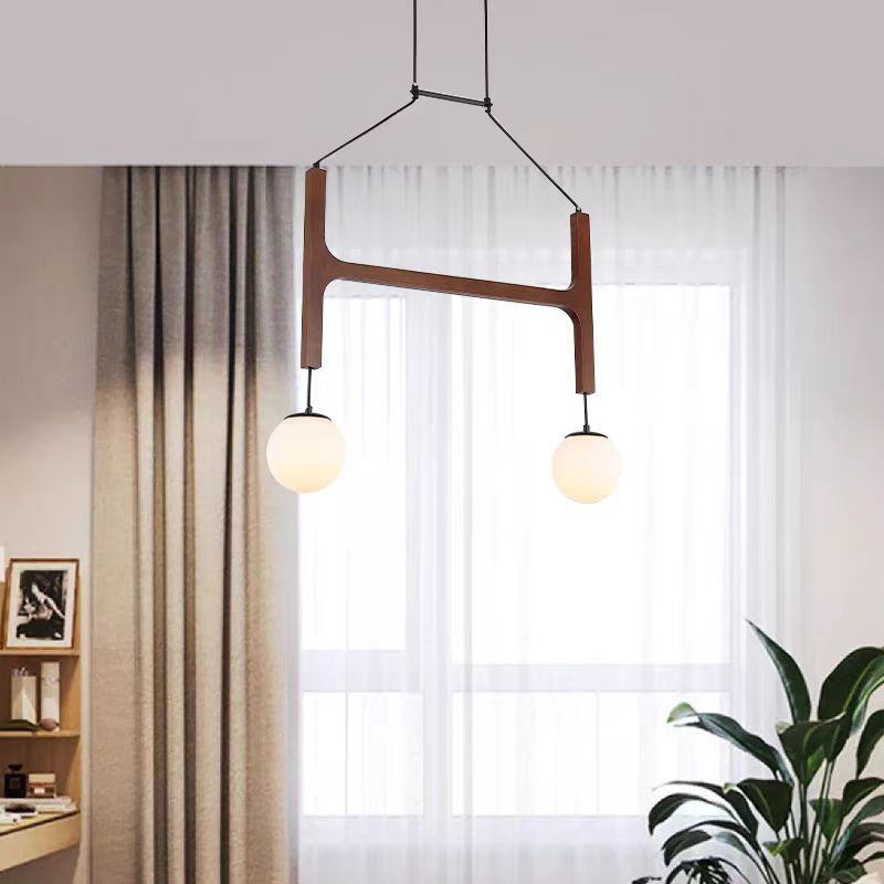 Living Room Chandelier Solid Wood Stairs Dining-room Lamp CJ