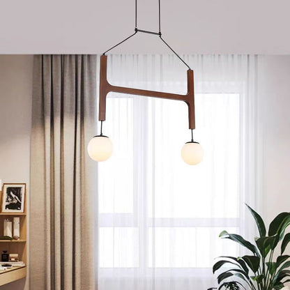 Living Room Chandelier Solid Wood Stairs Dining-room Lamp CJ