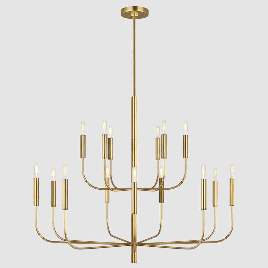 American Retro Style Copper Chandelier French Entry Lux Simple CJ