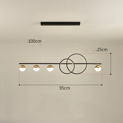 Rectangular Table Lamp Creative New Dining Room Bar Simple Modern Chandelier CJ