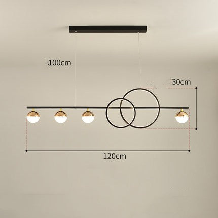 Rectangular Table Lamp Creative New Dining Room Bar Simple Modern Chandelier CJ