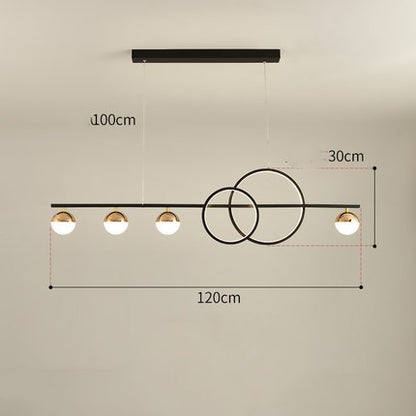 Rectangular Table Lamp Creative New Dining Room Bar Simple Modern Chandelier CJ
