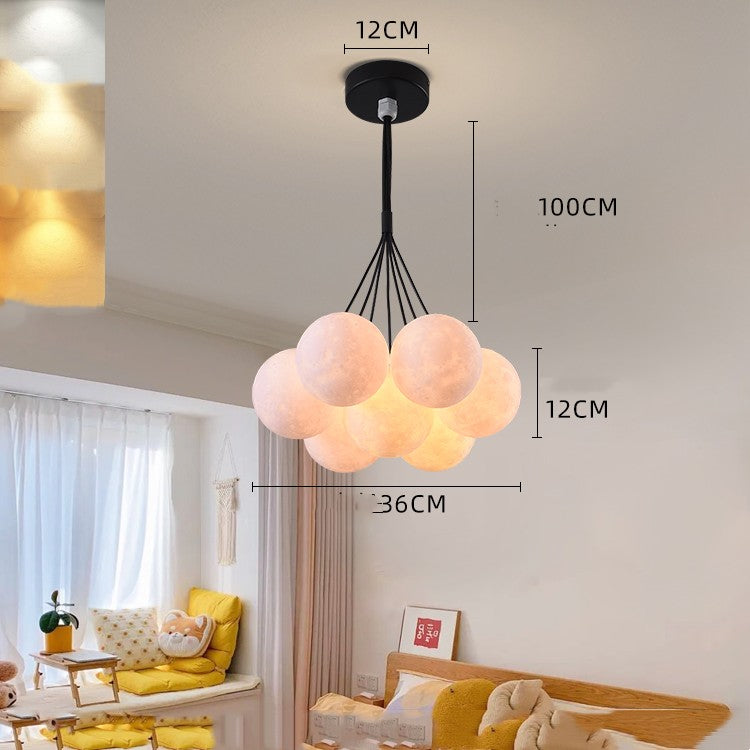Bedroom Chandelier Nordic Lamps Creative Moon Bubble Lights CJ