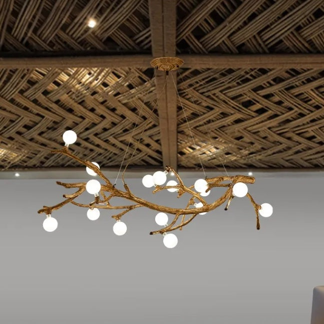 Restaurant Chandelier Decorative Tree Branch Lights Zen Japanese Wabi-sabi Wind Lamps CJ