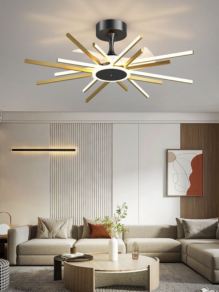 Nordic Light Luxury Living Room Fan Lamp Simple New Style NatalizHomeShop