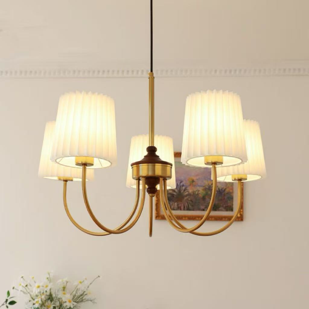 American Modern Pleated Room Bedroom Chandelier CJ