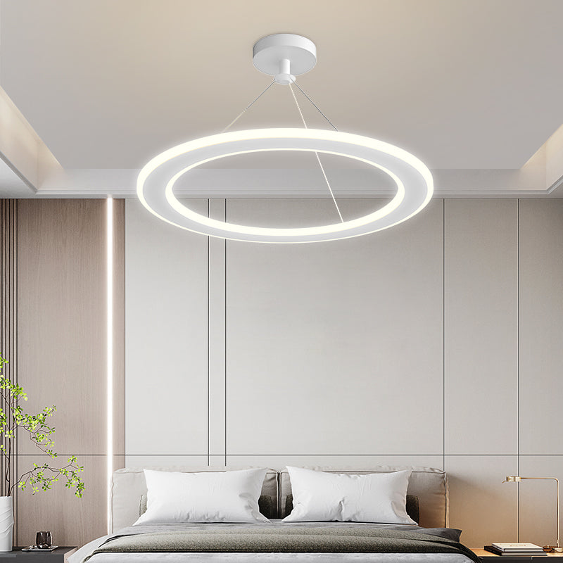 Simple Modern Circular Bedroom Study Chandelier CJ