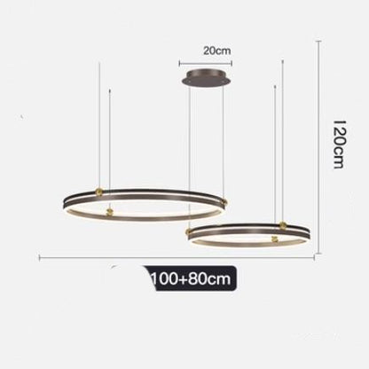 Chandelier Living Room Brushed Aluminum Bedroom Study CJ