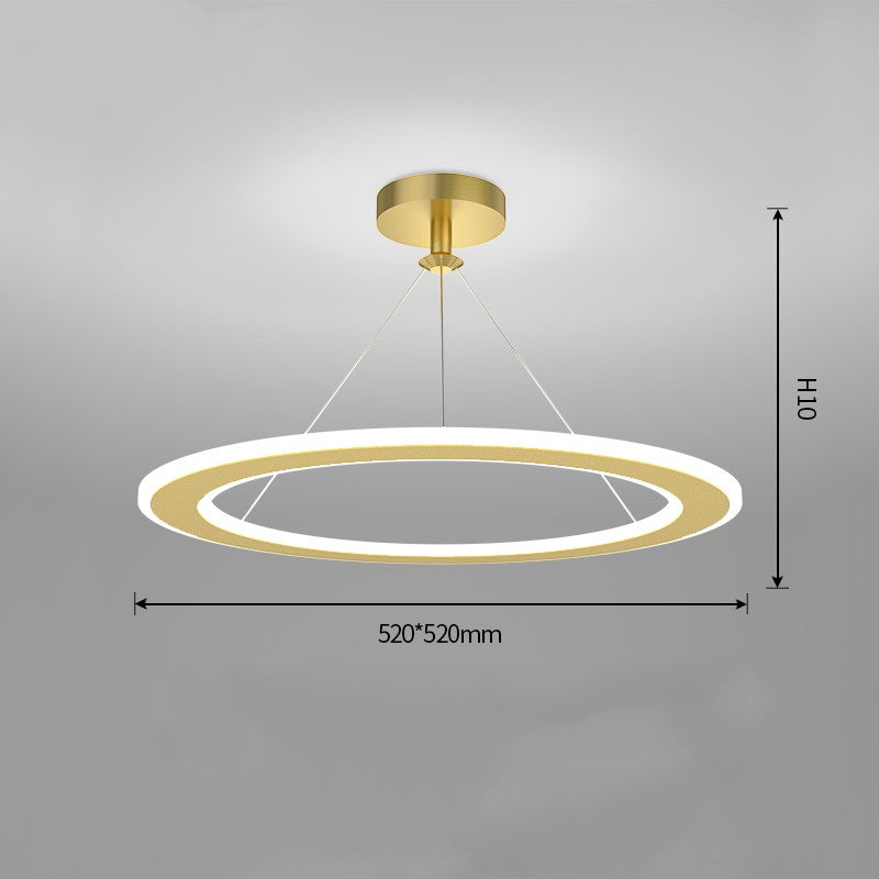 Simple Modern Circular Bedroom Study Chandelier CJ